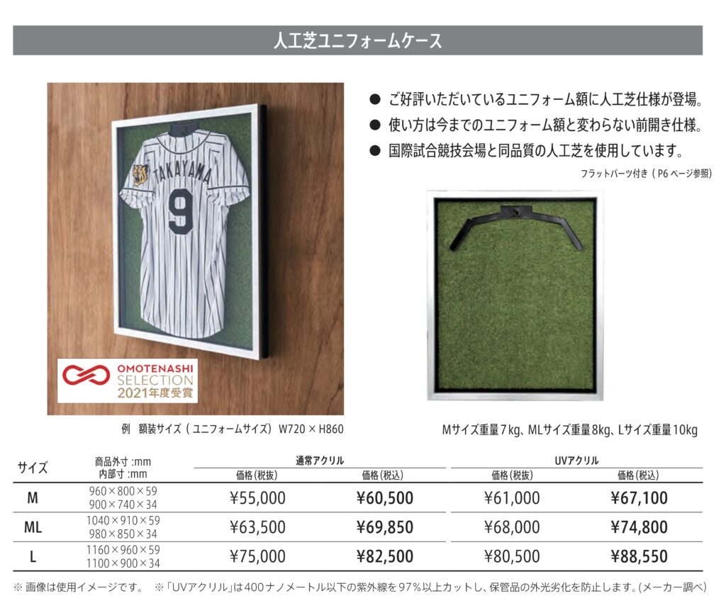 ユニフォーム額